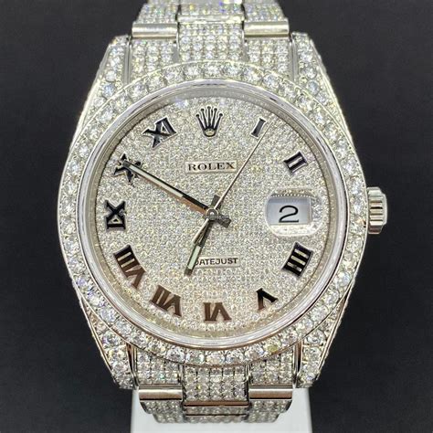 rolex datejust 41 iced|iced out rolex for sale.